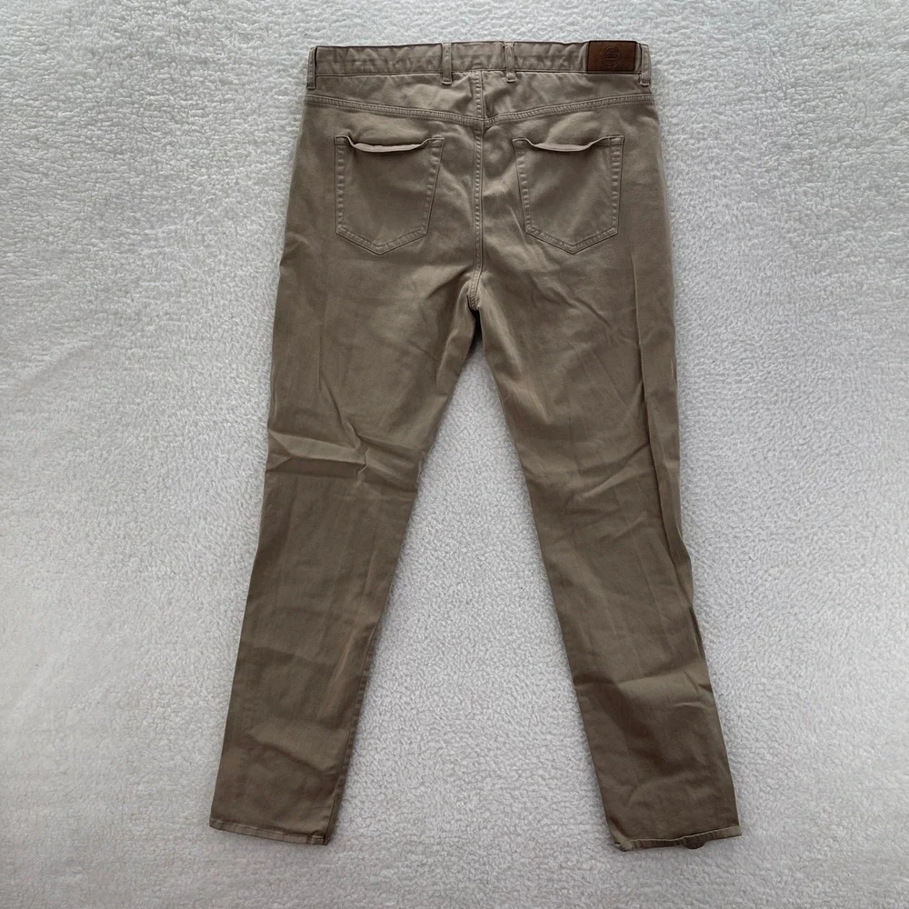 Peter Millar Pants Mens 36 Beige 5 Pocket Sateen Chino Preppy Office Luxury